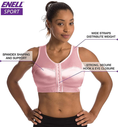 ENELL Women'S Full Coverage High Impact Sports Bra (100)- Core Colors
