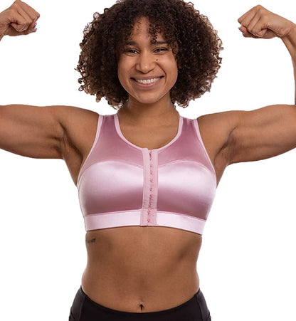 ENELL Women'S Full Coverage High Impact Sports Bra (100)- Core Colors Hope Pink / 7