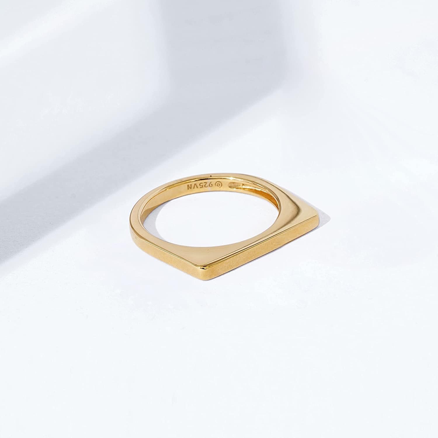 Essentials 14K Gold Plated Sterling Silver Bar Ring