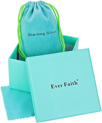 EVER FAITH 925 Sterling Silver CZ Figure 8 Infinity Love Heart Pendant Necklace Earrings Set