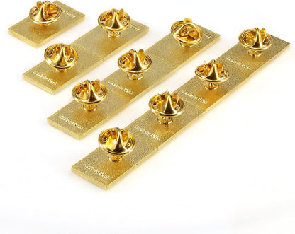 Exquisite American Flag Lapel Pin -The Stars and Stripes -Solid Metal Flag Lapel Pin-Gold Tone (10 Pack Rectangle)