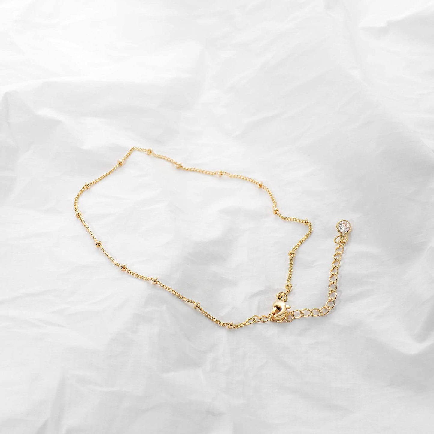 Mevecco Gold Evil Eye Charm Anklet,14K Gold Plated Boho Beach Dainty Cute Tiny Lucky Star Foot Chain Ankle Bracelet Silver Beaded Chain Anklet for Women Apparel & Accessories > Jewelry > Anklets MEVECCO   