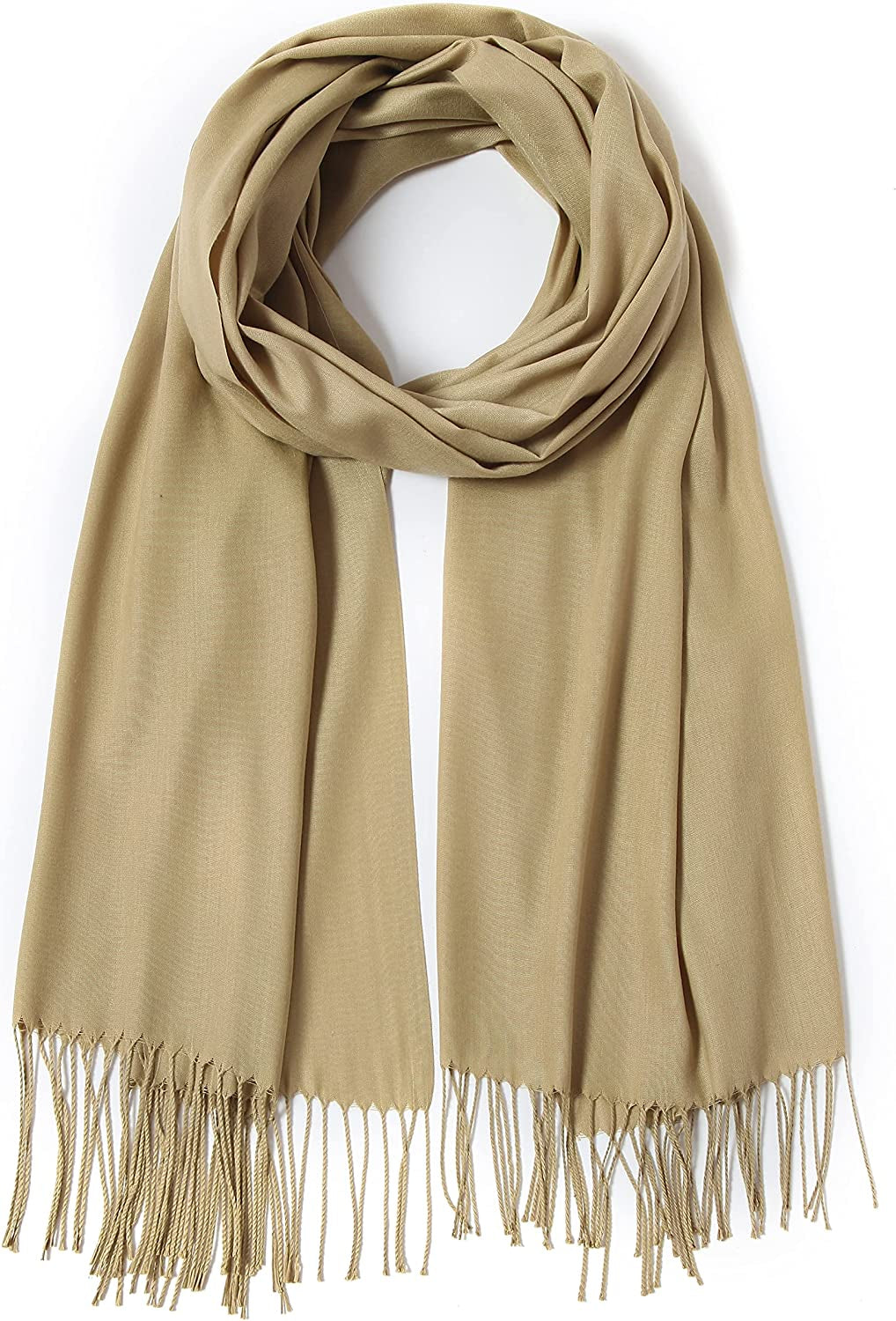 Pashmina Shawls and Wraps Large Scarfs for Women Wedding Party Bridal Long Fashion Solid Shawl Wrap with Fringes Apparel & Accessories > Clothing Accessories > Scarves & Shawls Cindy & Wendy Heavenly Apple Green  
