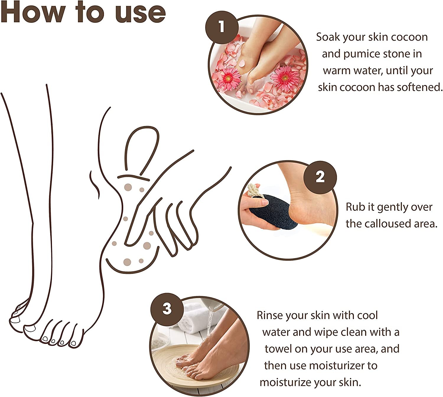 Foot Pumice Stone by VNI Stone - Natural Earth Lava Pumice Stone for Feet Callus Removal- Callus Warts Corn Removal - Pedicure Exfoliator for Dry Dead Skin, Heels, Palm - Healthy Foot Care Scrubber Health & Beauty > Personal Care > Foot Care VNI Stone   
