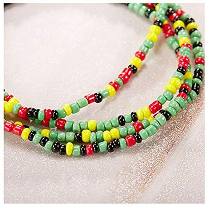 Tuoshei 8 Piece Summer Jewelry Waist Bead Set, Colorful Waist Bead, Belly Bead, African Waist Bead, Body Chain, Beaded Belly Chains, Bikini Jewelry for Woman (Style 1) Apparel & Accessories > Jewelry > Body Jewelry Tuoshei   