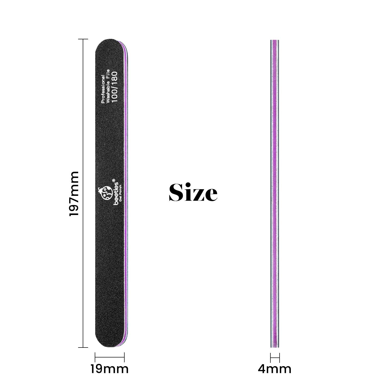 Beetles 10 PCS Professional Nail File Set, Double Sided Emery Board 100/180 Grit Nail Files Manicure Tools Kit for Home and Salon Use ,Acrylic False Nails Health & Beauty > Personal Care > Cosmetics > Cosmetic Tools > Nail Tools beetles Gel Polish   