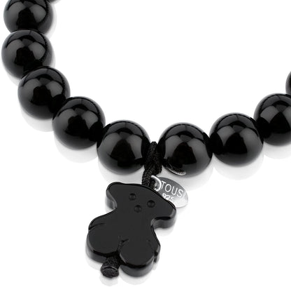 TOUS Jewelry Icon Black and White with Bear Stretch Bracelet Apparel & Accessories > Jewelry > Bracelets TOUS Jewelry   