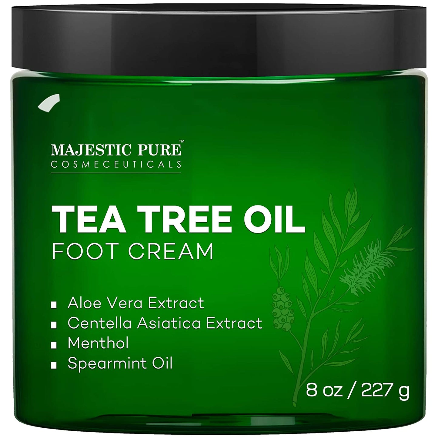 MAJESTIC PURE Athletes Foot Cream with Tea Tree Oil, Aloe & Spearmint - Hydrates, Softens & Conditions Dry Cracked Feet, Heel and Calluses,- Helps Soothe Irritated Skin - 8 Oz Health & Beauty > Personal Care > Foot Care MAJESTIC PURE   
