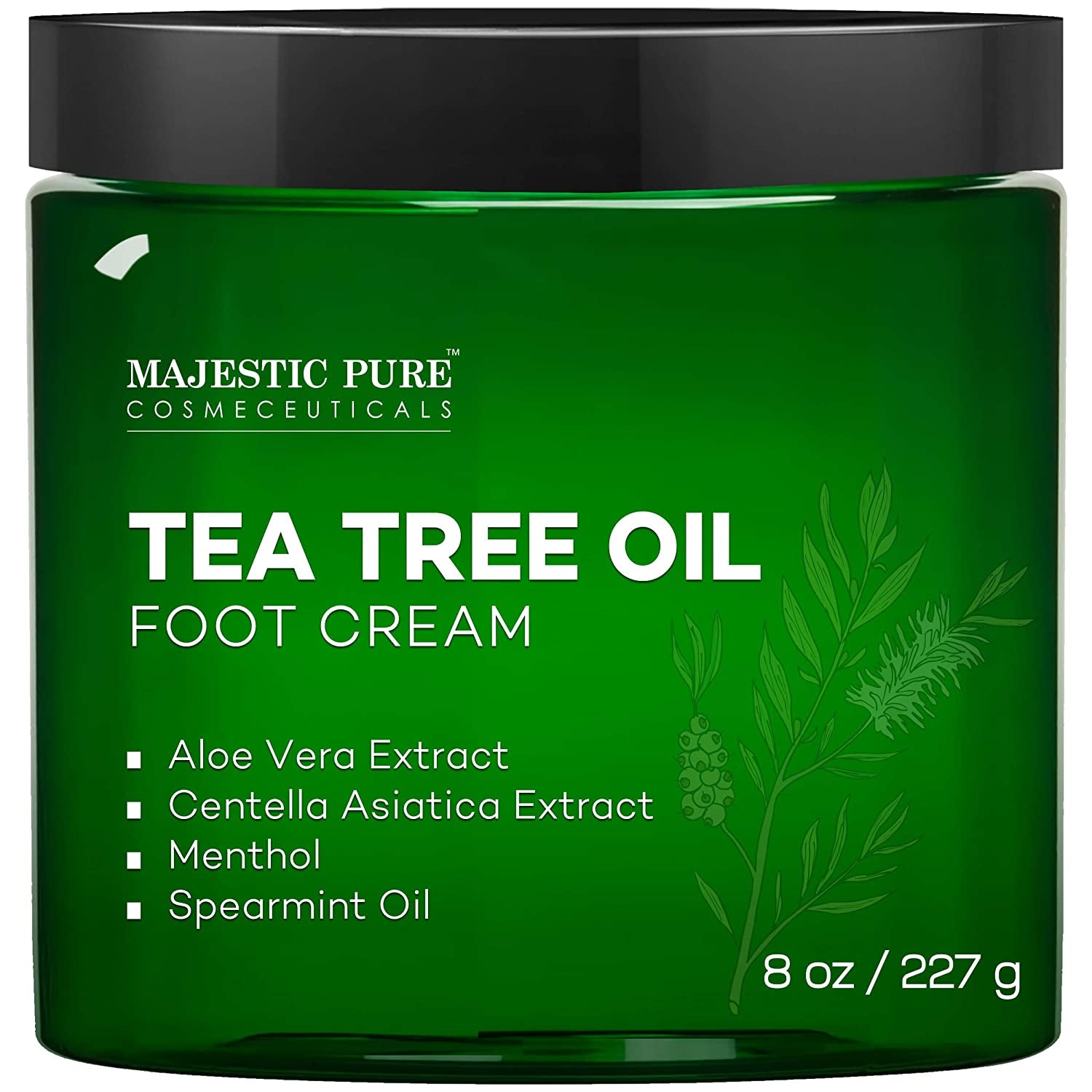 MAJESTIC PURE Athletes Foot Cream with Tea Tree Oil, Aloe & Spearmint - Hydrates, Softens & Conditions Dry Cracked Feet, Heel and Calluses,- Helps Soothe Irritated Skin - 8 Oz Health & Beauty > Personal Care > Foot Care MAJESTIC PURE   