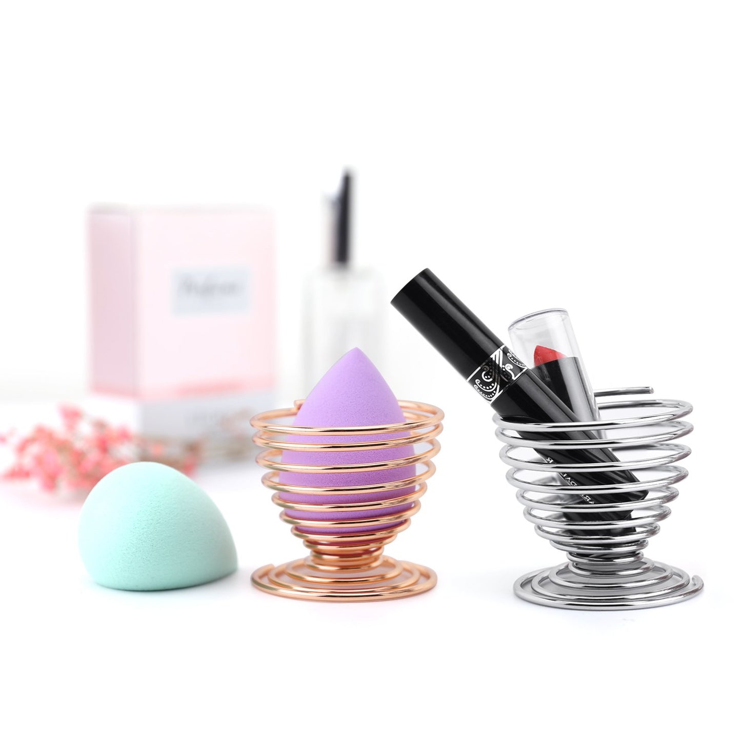 Luxspire Beauty Sponge Blender Holder, Sponge Makeup Blender Holder, Makeup Powder Puff Sponge Holder Beauty Tool Dryer Drying Rack Egg Powder Puff Display Stand - Silver Health & Beauty > Personal Care > Cosmetics > Cosmetic Tools > Makeup Tools Luxspire   