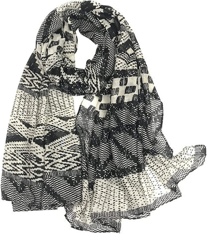 Van Caro Scarfs for Women Lightweight Floral Scarf Soft Long Fashion Scarves Sun-Proof Wrap Shawl Apparel & Accessories > Clothing Accessories > Scarves & Shawls Lobagve 6653 Black  
