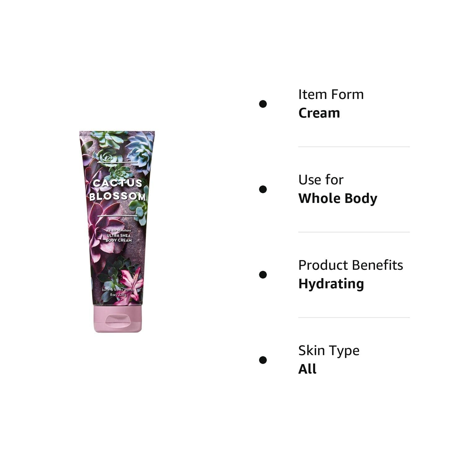 Bath and Body Works Cactus Blossom Ultra Shea Body Cream 8 Ounce 2019 Collection Health & Beauty > Personal Care > Cosmetics > Bath & Body Bath & Body Works   