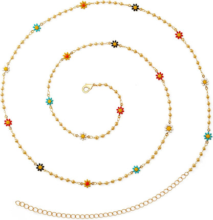 TOBENY 27.5/33.5/40 Inches Waist Belly Chains for the Waist for Women 14K Gold Plated Belly Chains for Women plus Size Body Chain for Women Teens Apparel & Accessories > Jewelry > Body Jewelry TOBENY A 39.3 Inches 