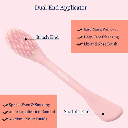 REVEX Silicone Face Mask Applicator,2 Packs Facial Mask Brushes for Mud,Clay,Charcoal Mixed Mask,Soft Makeup Beauty Brush Tools for Apply Cream,Lotion (Pink+Gray) Health & Beauty > Personal Care > Cosmetics > Cosmetic Tools > Makeup Tools REVEX   