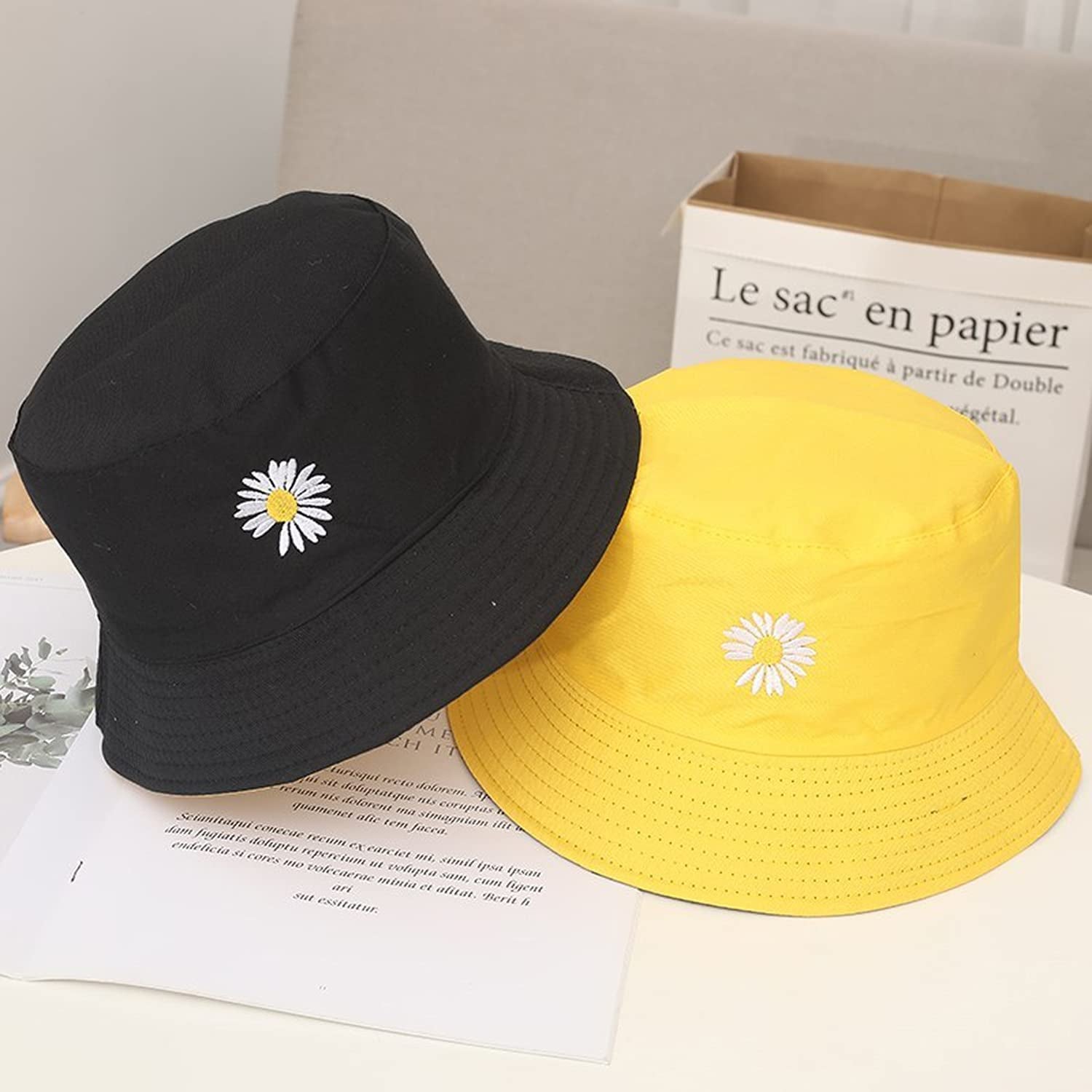 Bucket Hat for Women Printed Reversible Mens Cotton UV Protection Sun Hat Caps Packable Apparel & Accessories > Clothing Accessories > Hats Grenf   