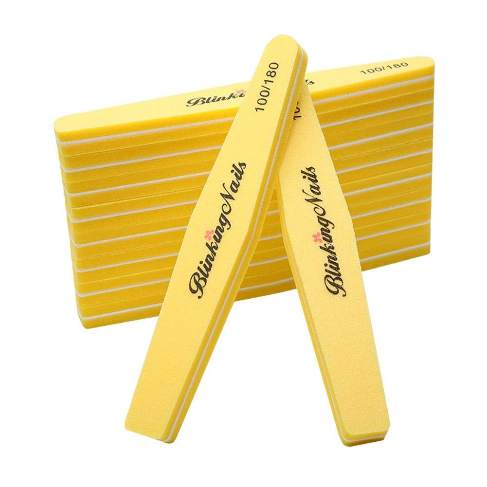 Sponge Nail File and Buffers 10Pcs for Nail Art Care Double Sides Design 100/180 Grit Nail Buffer Professional Manicure Nail Tools Color Gray Health & Beauty > Personal Care > Cosmetics > Cosmetic Tools > Nail Tools BlinkingNails Yellow  