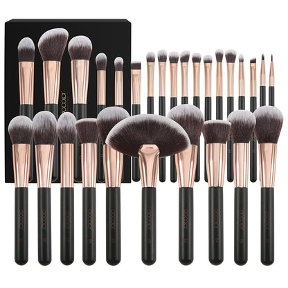 Docolor Makeup Brushes 32 Piece Period Red Professional Makeup Brush Set Premium Gift Kabuki Foundation Blending Face Powder Blush Contour Eye Shadows Eyebrow Eyeliner Make up Tools Kit Health & Beauty > Personal Care > Cosmetics > Cosmetic Tools > Makeup Tools Docolor Black/Golden  