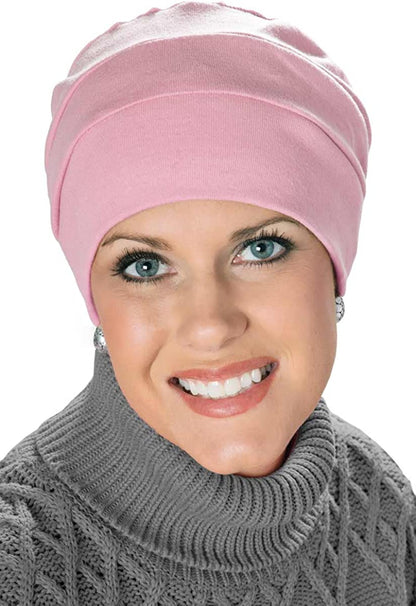 Headcovers Unlimited Three Seam Turban - 100% Cotton Hat Apparel & Accessories > Clothing Accessories > Headwear Headcovers Unlimited Pink Blush One Size 