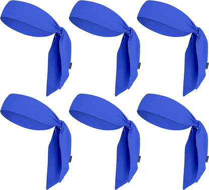 Tie Headband for Women, Men, & Kids - Karate Headband, Ninja Headbands, Tie Headbands for Muay Thai, Softball, Basketball, Sports & Tennis - Pirate & Athletic Headbands - Sweat Wicking Headband Apparel & Accessories > Clothing Accessories > Bandanas & Headties OutdoorEssentials 6 Navy Blue  