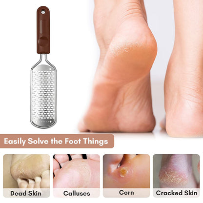 Makartt Callus Remover for Feet Metal Foot Rasp File Professional Colossal Stainless Steel Foot Scrubber Dead Skin Remover Pedicure Supplies for Foot Care, Can Be Used on Both Dry and Wet Feet Health & Beauty > Personal Care > Foot Care Makartt   
