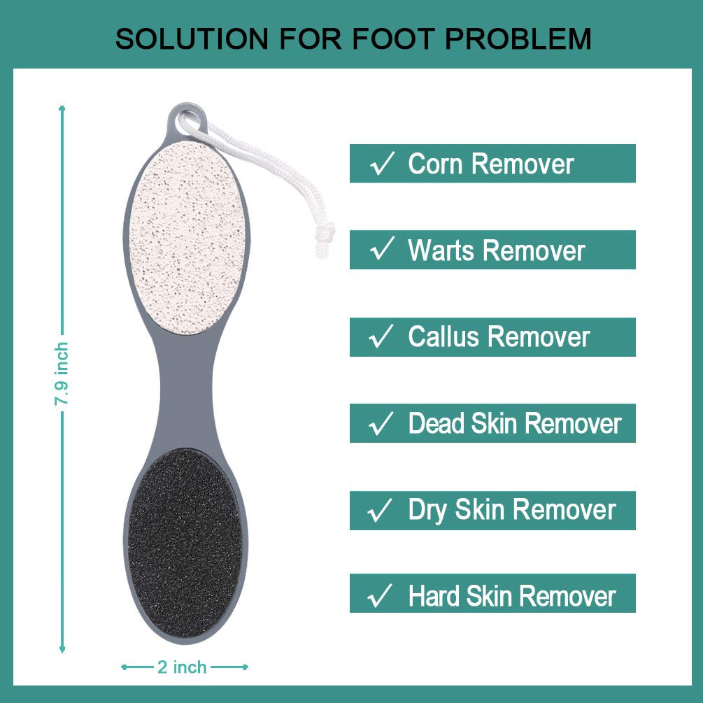 CAREHOOD Foot File Callus Remover - Multi Purpose 4 in 1 Feet Pedicure Tools with Foot Scrubber, Pumice Stone, Foot Rasp and Sand Paper for Home Foot Care (Grey Pedicure Foot File) Health & Beauty > Personal Care > Foot Care CAREHOOD   