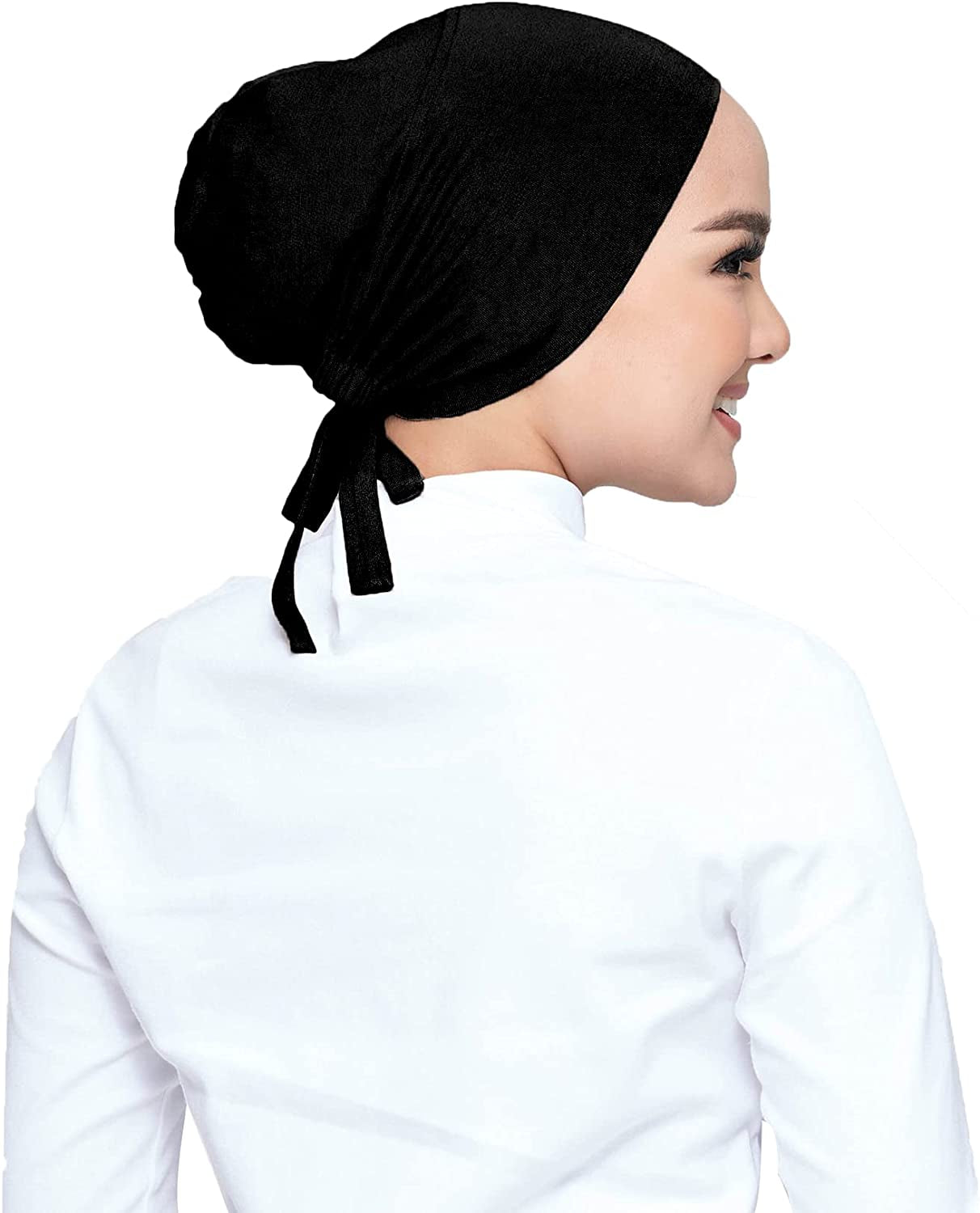 Chemo Headwear Hair Cover Inner Beanies Hat - 4 Packed Solid Bandana Skull Caps for Women Men Apparel & Accessories > Clothing Accessories > Headwear Qovelly   