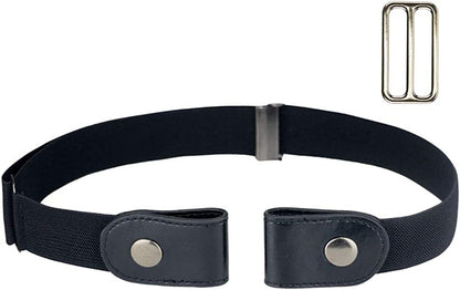 No Buckle Stretch Belt for Women/Men Invisible Elastic Buckle Free Belts Apparel & Accessories > Clothing Accessories > Belts macoking Black Waist 24"-48" 