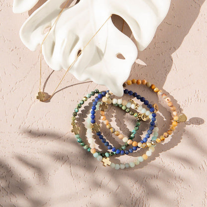 Lenny & Eva Faith over Fear Cross Stretchable Bracelets for Women, Inspirational Jewelry with Message on Card Apparel & Accessories > Jewelry > Bracelets Lenny & Eva   