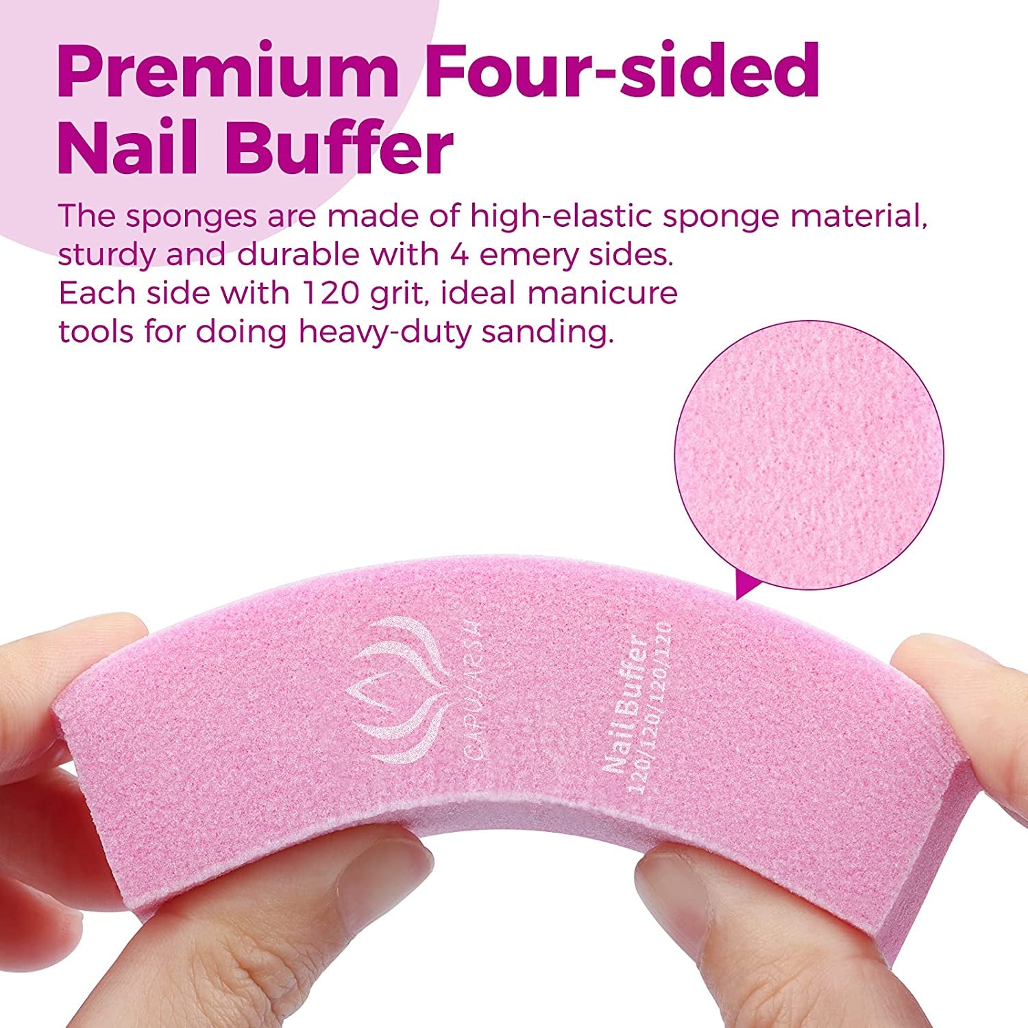 Nail Files and Buffers - Capularsh 16Pack Professional Manicure Tools Kit, 10Pcs 100/180 Grit Double Sided Nail Files for Acrylic Dip Nails, 6Pcs Four Sided 120 Grit Nail Buffer Block for Home Salon Health & Beauty > Personal Care > Cosmetics > Cosmetic Tools > Nail Tools Capularsh   