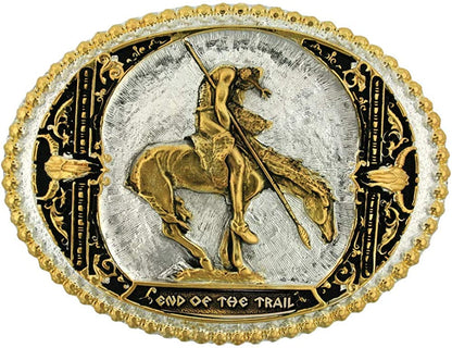 Montana Silversmiths Southwest Collection Attitude Western Belt Buckle Apparel & Accessories > Clothing Accessories > Belt Buckles Montana Silversmiths End of the Trail - Two Tone  