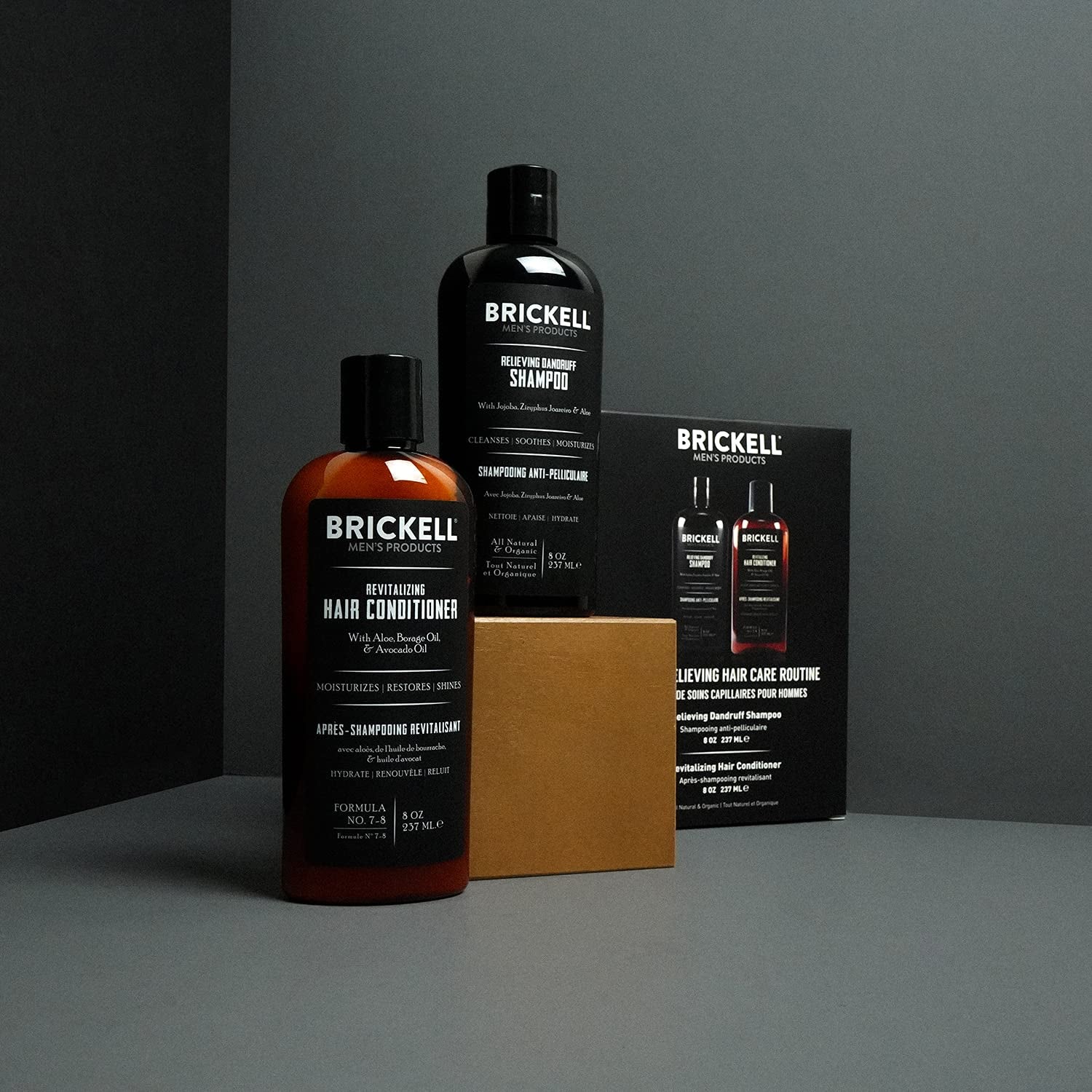Brickell Men’S Daily Relieving Hair Care Routine, Dandruff Shampoo and Conditioner Set for Men, Ziziphus Joazeiro, Aloe and Jojoba Oil Shampoo, Strength and Volume Enhancing Conditioner, Natural and Organic (Mint, 2 X 8 Oz) Health & Beauty > Personal Care > Hair Care Brickell Men's Products   