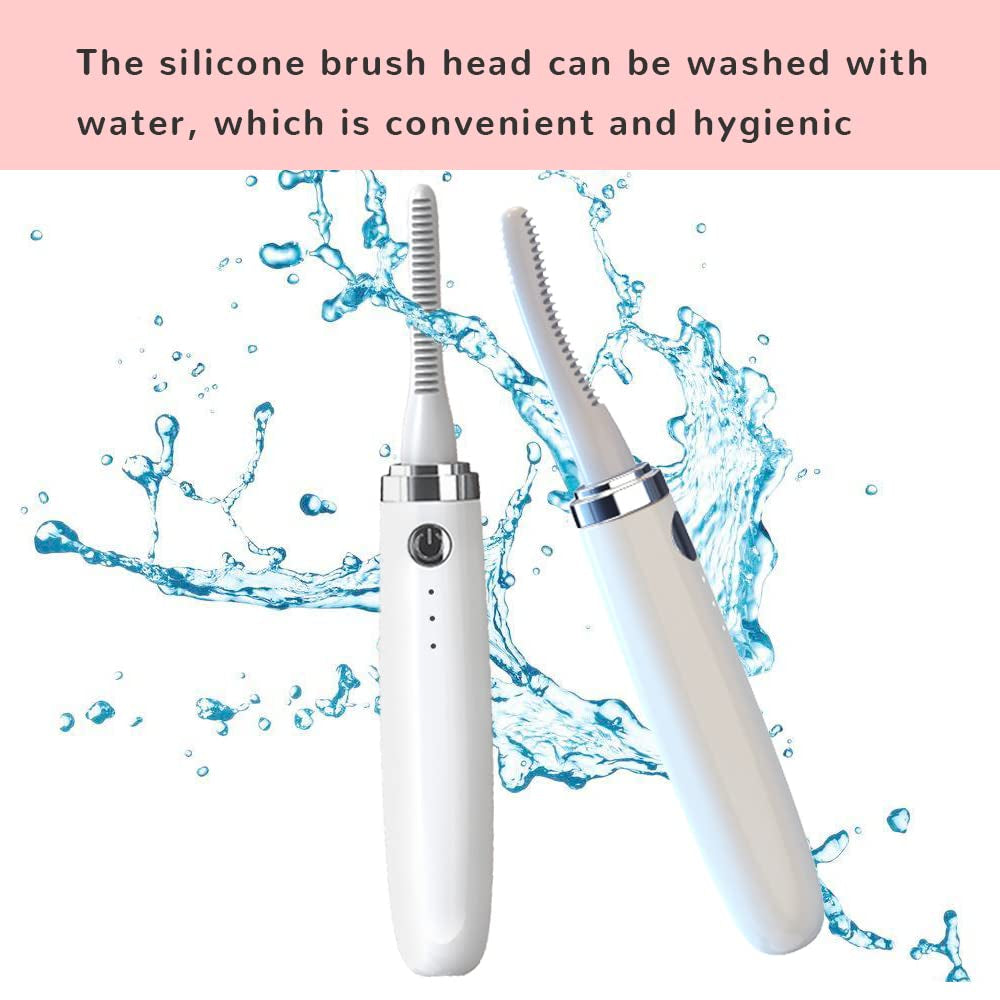 Heated Eyelash Curler with 3 Temperature Setting Natural Long-Lasting Waterprooft and Rechargeable Eye Beauty Makeup Tools for Women&Girl (White) Health & Beauty > Personal Care > Cosmetics > Cosmetic Tools > Makeup Tools Spmmmner   