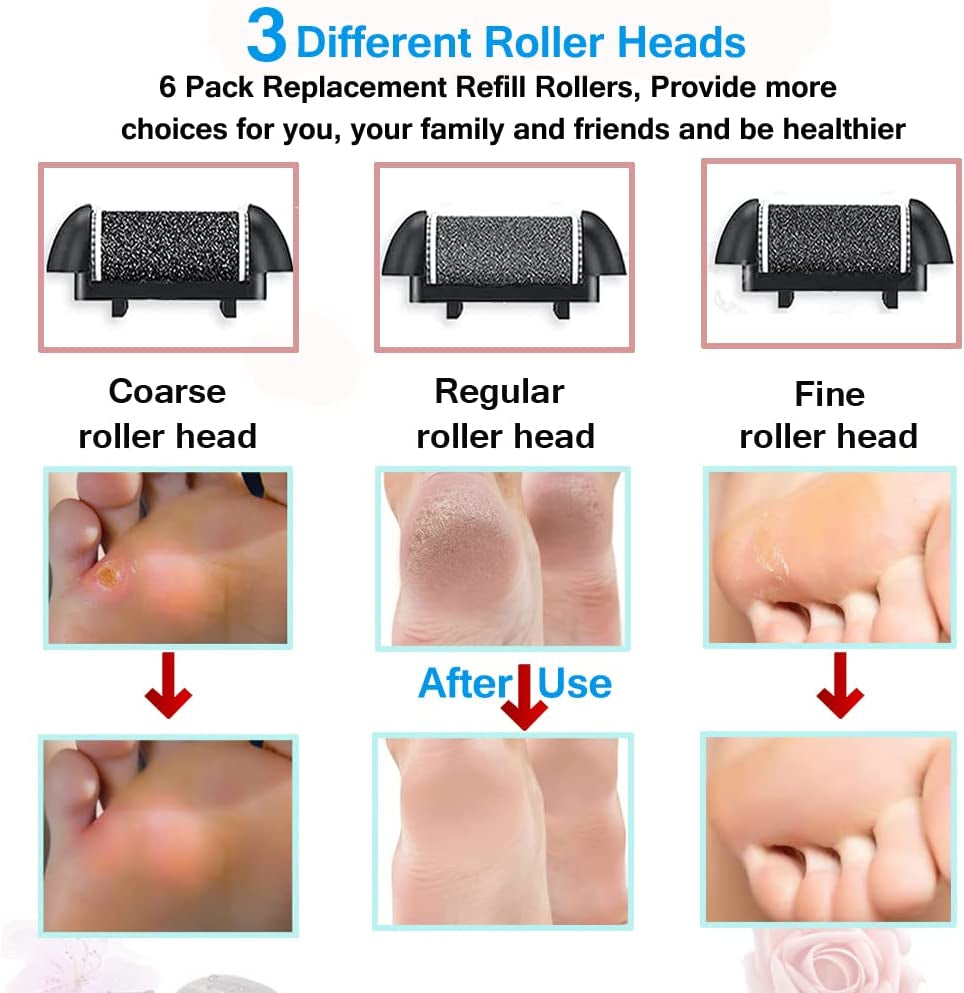 Electric Callus Remover for Feet, Rechargeable Foot Callus Remover Pedicure Tools Foot File, Professional Pedicure Kit Feet Care for Dead,Hard Cracked Dry Skin with 6 Grinding Heads,2Speed,Lcd Display Health & Beauty > Personal Care > Foot Care Aibixile   