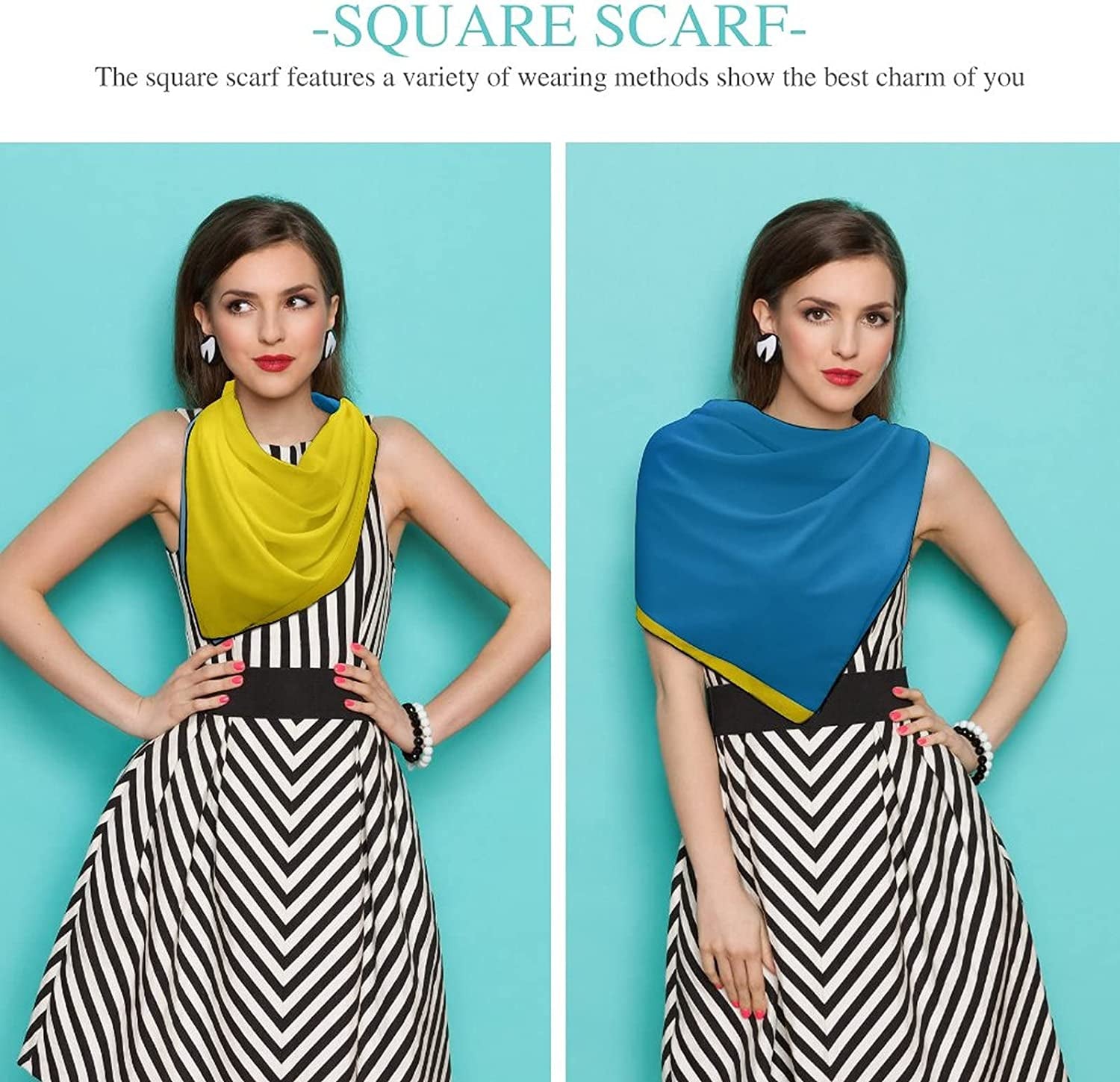 Buonota Ukrainian Flag Fashion Square Scarf Neck Scarf Head Scarf Shawl, Very Suitable for Events, Parties, Weddings, Travel, Birthday Gifts Apparel & Accessories > Clothing Accessories > Scarves & Shawls Buonota   
