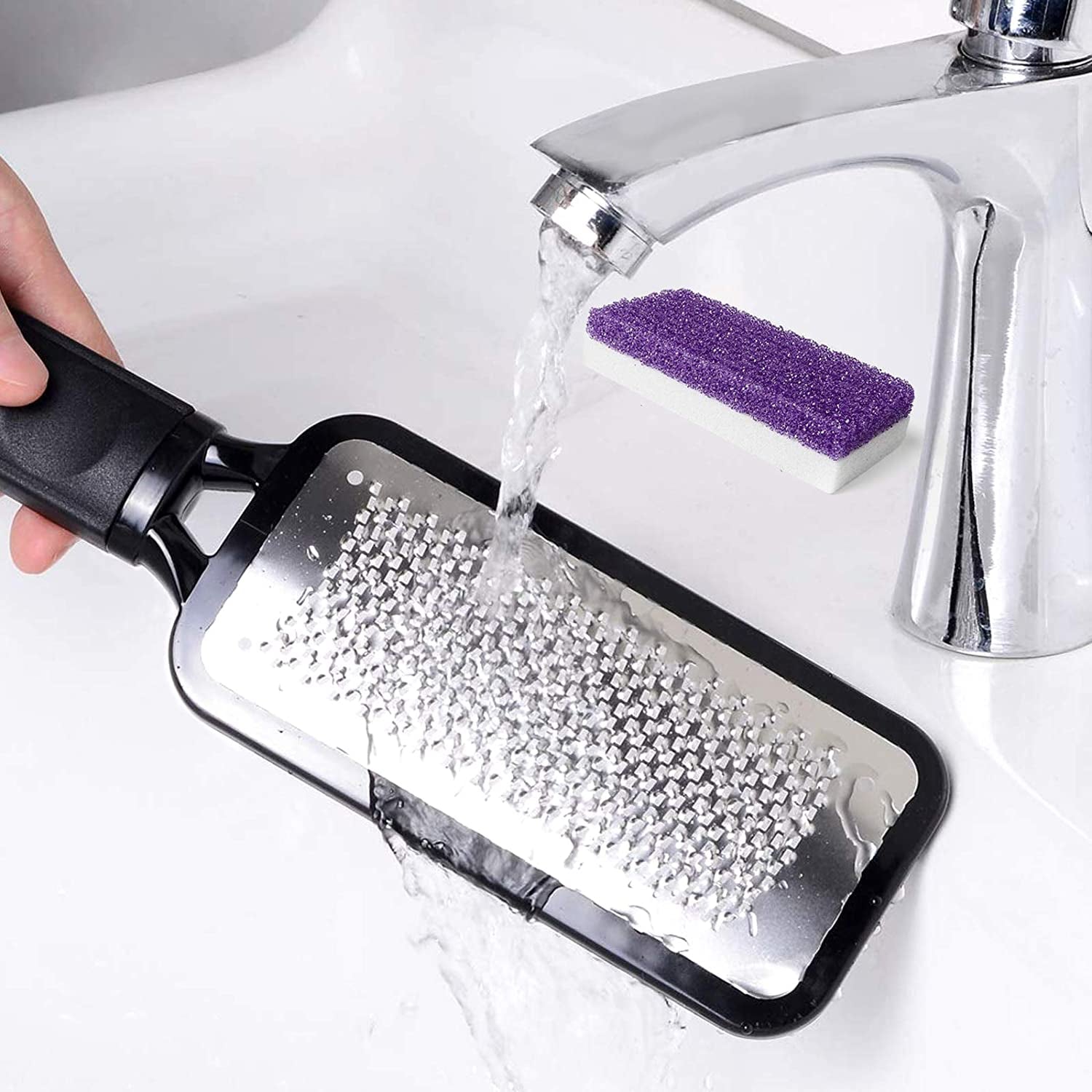 SWEHOME Colossal Professional Feet Care Pedicure Kit Scrubber Foot File and 2 in 1 Pumice Stone for Foot Callus Remover for Rough, Dead Skin Removal, Callus and Daily Feet Care Health & Beauty > Personal Care > Foot Care SWEHOME   