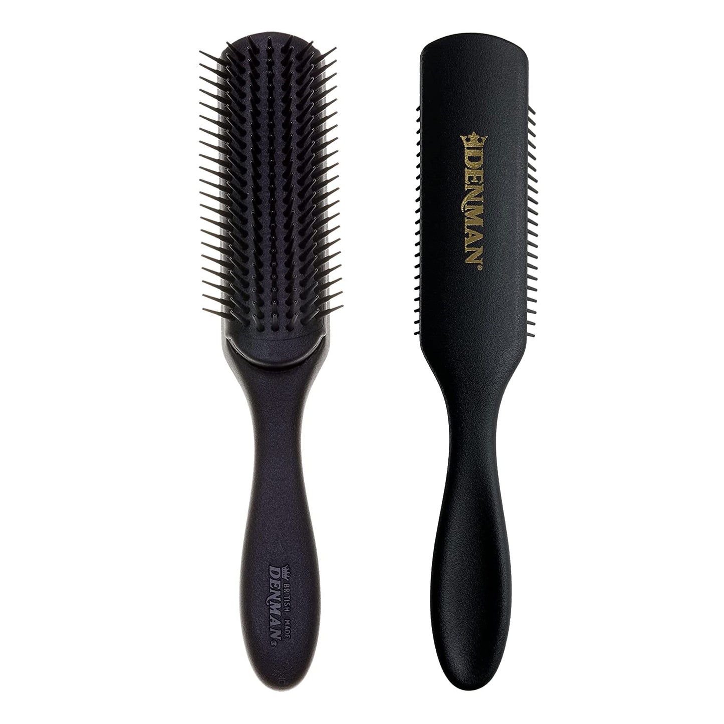 Denman Hair Brush for Curly Hair D3 (Black) 7 Row Classic Styling Brush for Detangling, Separating, Shaping and Defining Curls Health & Beauty > Personal Care > Hair Care Denman All Black 7 Row 
