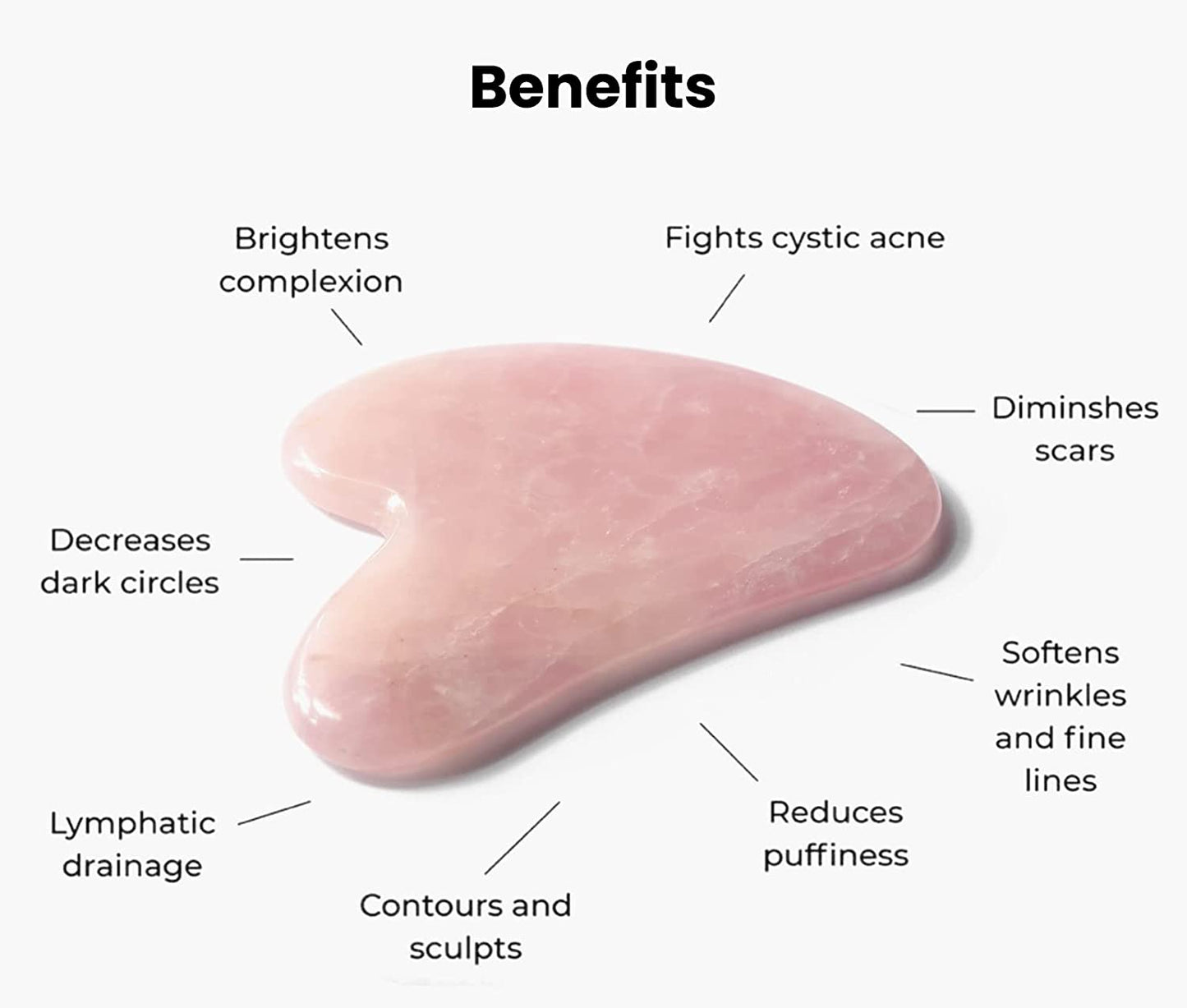 Gua Sha Facial Tools Healing Crystal - Self Care Gifts for Women Skin Care Tools Natural Massager for Skincare Face Body Relieve Muscle Tensions Reduce Puffiness (Rose Quartz) Health & Beauty > Personal Care > Cosmetics > Cosmetic Tools > Skin Care Tools ROSELYNBOUTIQUE   