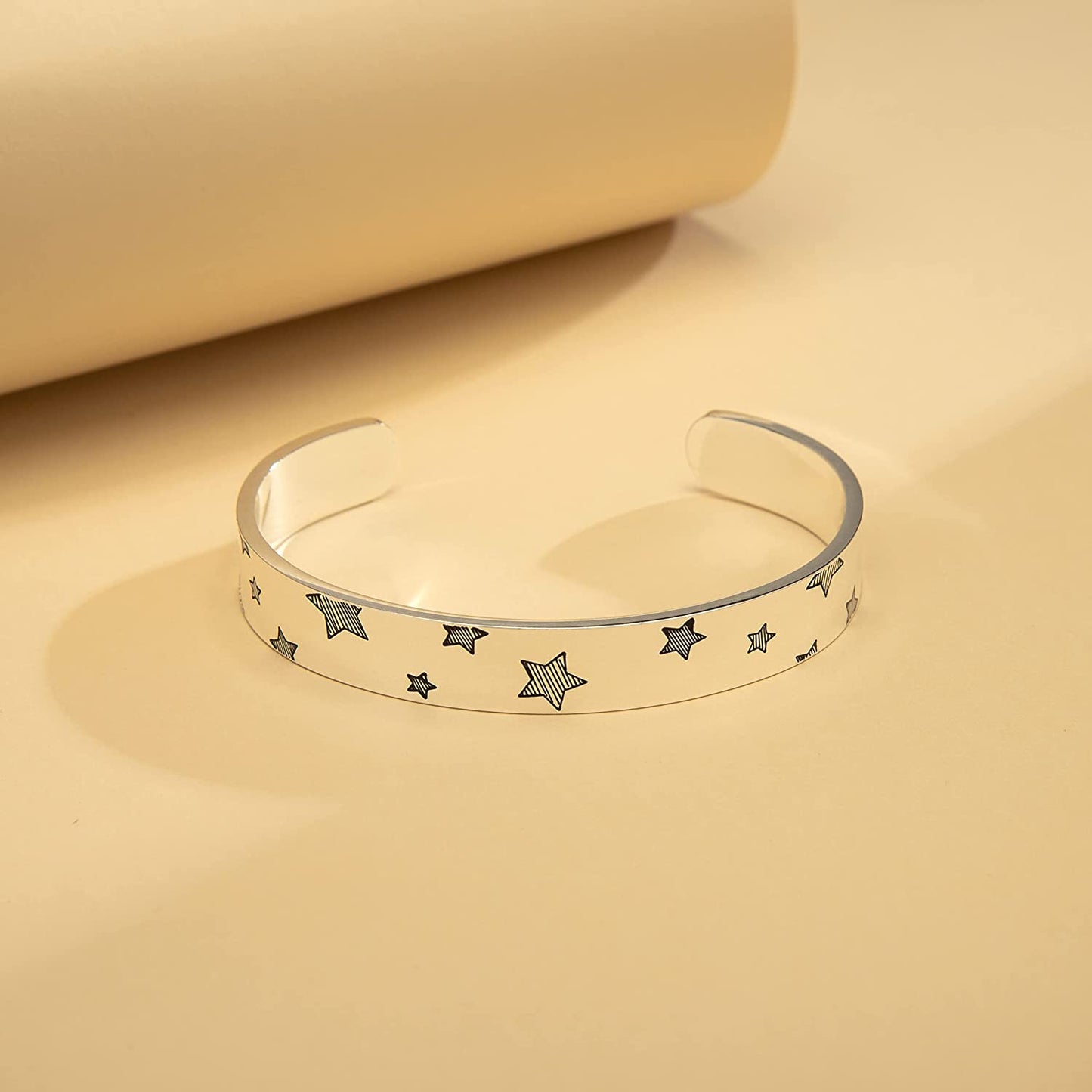 Arifoo Bracelets for Women Personalized Inspirational Jewelry Mantra Cuff Bangle Friend Encouragement Gift for Her Apparel & Accessories > Jewelry > Bracelets Arifoo   