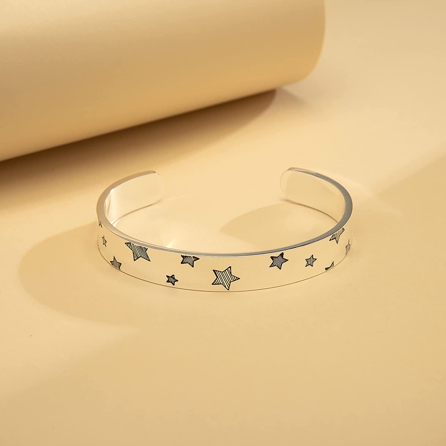 Arifoo Bracelets for Women Personalized Inspirational Jewelry Mantra Cuff Bangle Friend Encouragement Gift for Her Apparel & Accessories > Jewelry > Bracelets Arifoo   