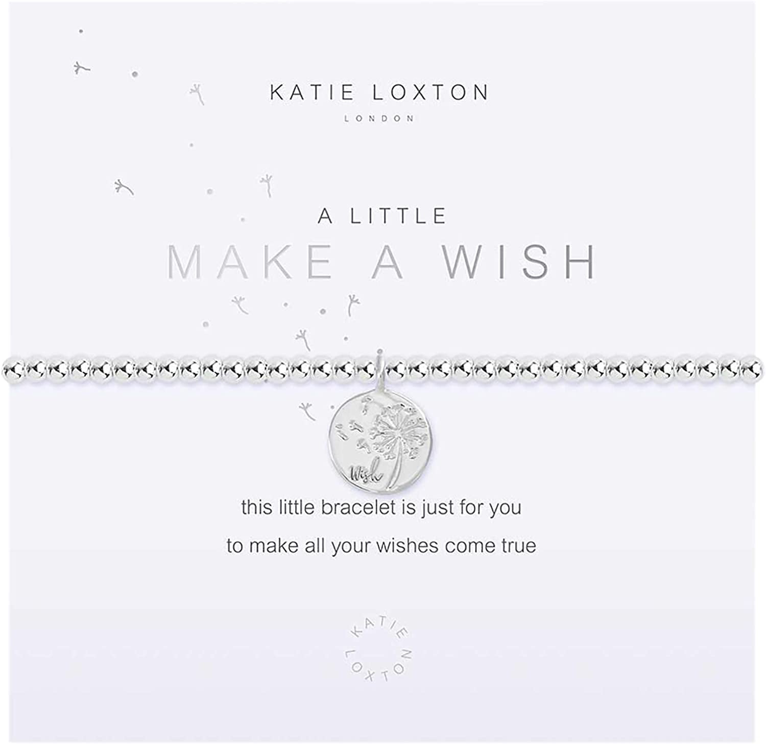 KATIE LOXTON a Little Magic Womens Stretch Adjustable Band Fashion Charm Bracelet Apparel & Accessories > Jewelry > Bracelets Katie Loxton Make A Wish  