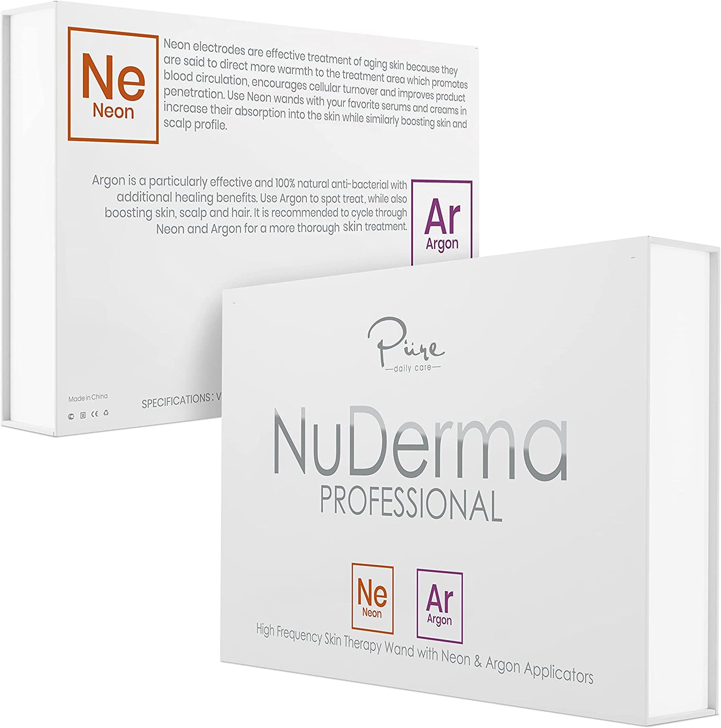 Nuderma Professional Skin Therapy Wand - Portable High Frequency Skin Therapy Machine with 6 Neon & Argon Wands – Boost Your Skin – Clear Firm & Tighten Health & Beauty > Personal Care > Cosmetics > Cosmetic Tools > Skin Care Tools Pure Daily Care   