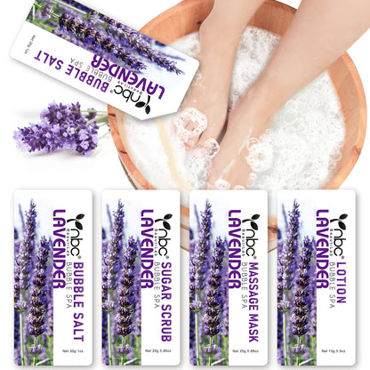 Foot Spa Pedicure Set, Home Foot Soak with Bath Salt, Foot Cream, Foot Scrubs, 4 in 1 Exfoliating Foot Care for Dry Cracked Feet, Make Baby Soft Feet Health & Beauty > Personal Care > Foot Care nbc BeautiLab 1 set Lavender  
