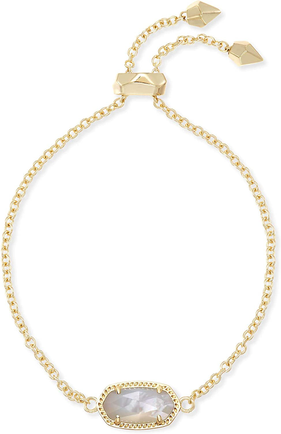 Kendra Scott Elaina Adjustable Chain Bracelet for Women, Fashion Jewelry, Gold-Plated Apparel & Accessories > Jewelry > Bracelets Kendra Scott GOLD - IVORY MOTHER OF PEARL  