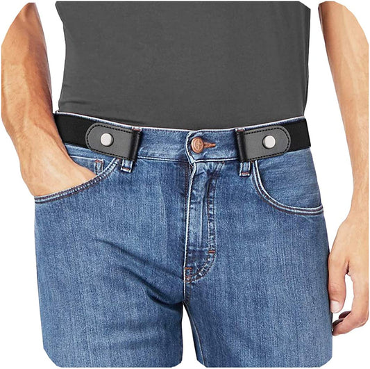 No Buckle Stretch No Show Belt for Men 1.38 Inches Wide, Buckless Invisible Elastic Belt for Jeans Pants by WHIPPY Apparel & Accessories > Clothing Accessories > Belts WHIPPY 2-black XS: Suit Pant Size 22-29 Inches 