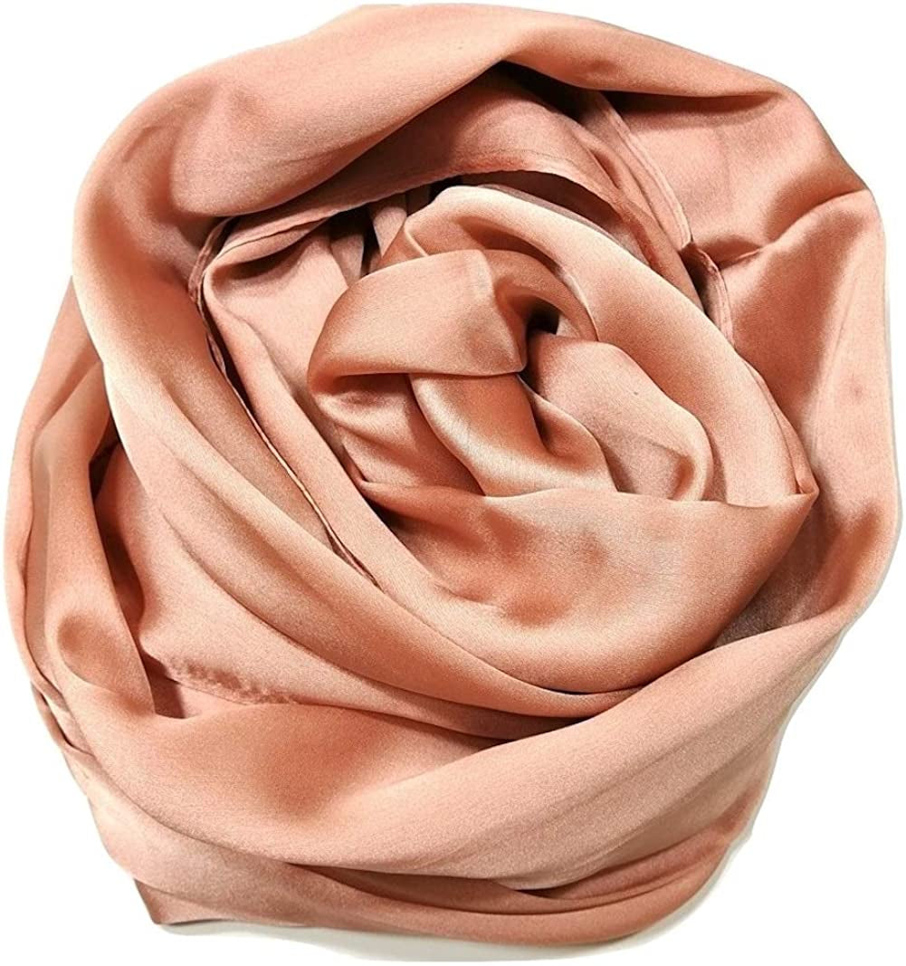 Shanlin Silk Feel Long Satin Patterned & Solid Color Scarves for Women in Gift Box Apparel & Accessories > Clothing Accessories > Scarves & Shawls Shanlin Solid Color: Chocolate  