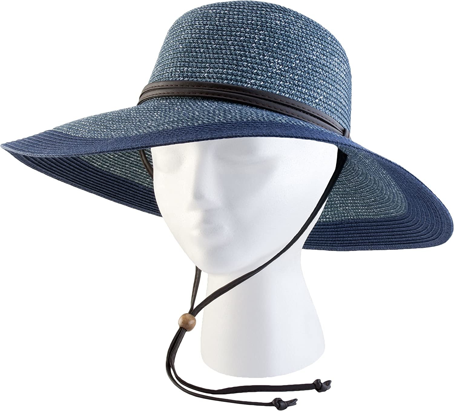 Sloggers Women'S Standard Wide Brim Braided Sun Hat Apparel & Accessories > Clothing Accessories > Hats Sloggers Grey Blue Medium 