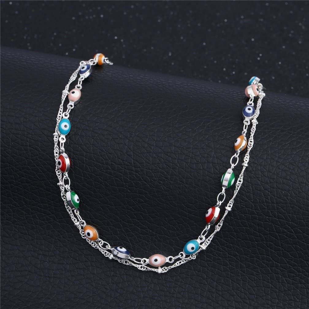 Evil Eye Ankle Bracelet,Evil Eye Anklet,Evil Eye Bracelet,Evil Eye Anklets for Women,Mother'S Day Gift Apparel & Accessories > Jewelry > Anklets DeScount   