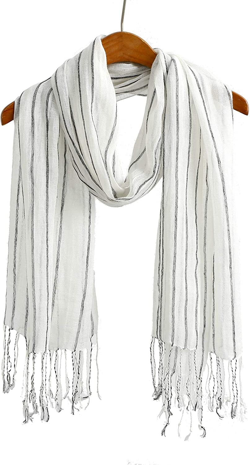 Jeelow Cotton Feel Scarf Shawl Wrap Soft Lightweight Scarves and Wraps for Men Women Apparel & Accessories > Clothing Accessories > Scarves & Shawls Jeelow   