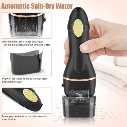 Electric Foot File Callus Remover for Feet, Rechargeable Pedicure Kit Foot Care with 3 Speed, Callus Remover Kit with 3 Roller Heads, Battery LCD Display for Remove Cracked Heels Calluses&Hard Skin Health & Beauty > Personal Care > Foot Care AdamPark   