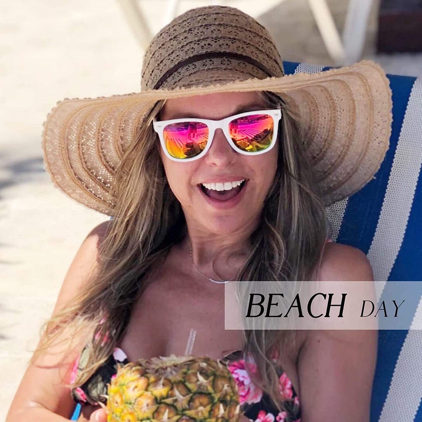 FURTALK Summer Beach Sun Hats for Women Wide Brim Foldable Floppy Travel Packable UPF Hat Apparel & Accessories > Clothing Accessories > Hats KYLIE MAX   